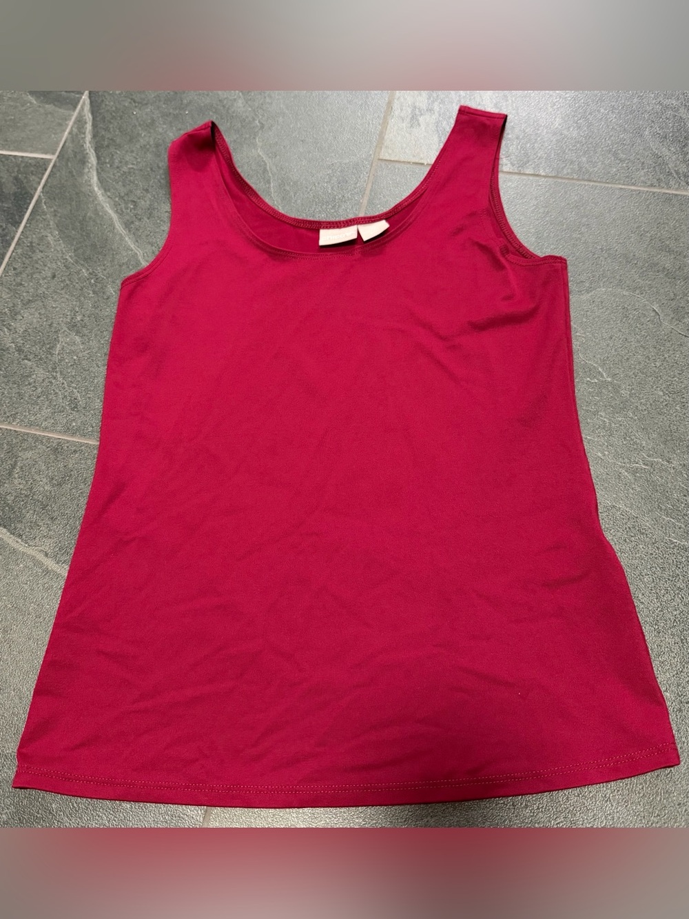 Chico's Sleeveless Scoop Neck Tank Top - Raspberry